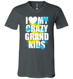 I Love my Crazy Grandkids V-Neck