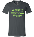 Worship Over Worry Unisex V-Neck Shirt