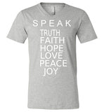 SPEAK V-NECK T-SHIRT