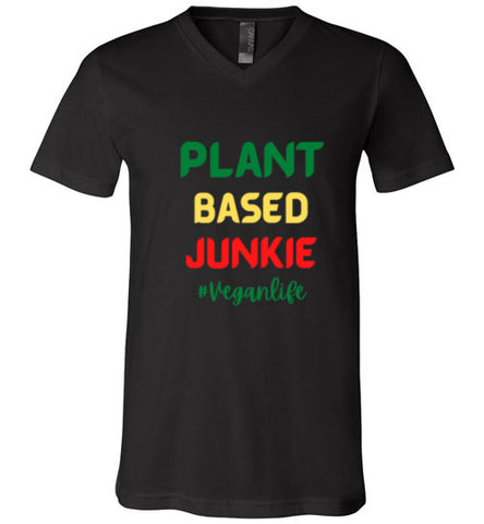 Plant Based Junkie V-Neck T-Shirt