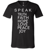 SPEAK V-NECK T-SHIRT