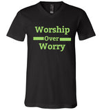 Worship Over Worry Unisex V-Neck Shirt