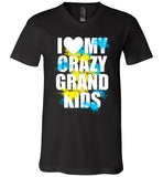 I Love my Crazy Grandkids V-Neck