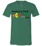 World Vegan V-neck T-shirt