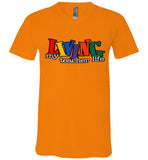 Living My Teacher  Life  Unisex V- neck T-Shirt w Mask