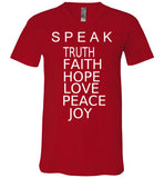 SPEAK V-NECK T-SHIRT