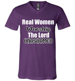 Real Women Worship Unisex V-Neck Shirt