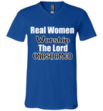 Real Women Worship Unisex V-Neck Shirt
