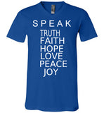 SPEAK V-NECK T-SHIRT