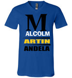 Martin, Malcolm, Mandela V-Neck Tshirt