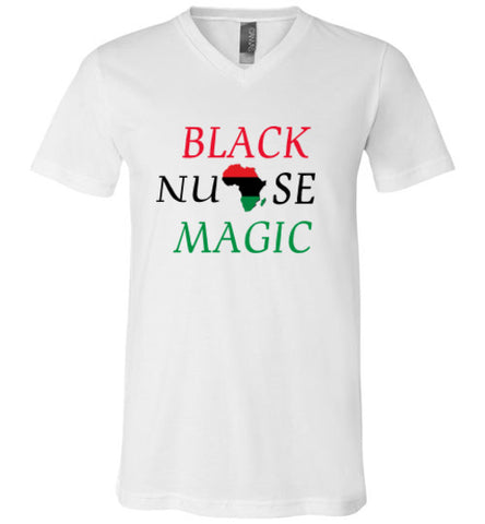 Black Nurse Magic Unisex V-Neck