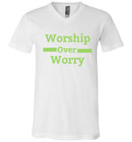 Worship Over Worry Unisex V-Neck Shirt