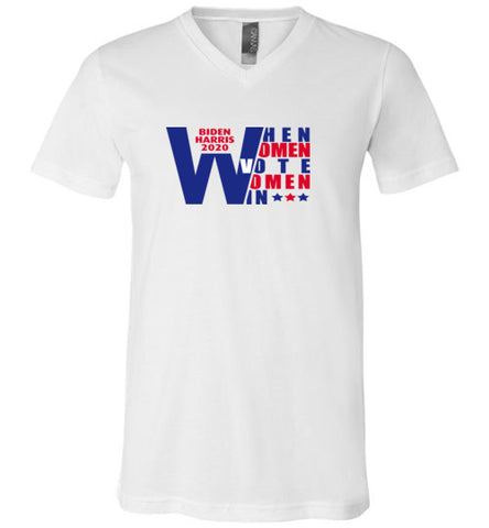 When Women Vote Women Win v-neck shirt
