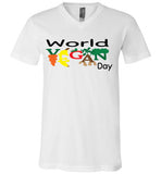 World Vegan V-neck T-shirt