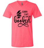 Bella Canva Brand Sorry I Can't I am booked V-Neck T-Shirt