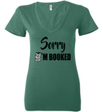 Bella Canva Brand Sorry I'm booked Deep V-neck T-shirt