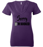 Bella Canva Brand Sorry I'm booked Deep V-neck T-shirt