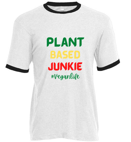 Tultex Ringer Tee Shirt Plant Based Junkie ringer Tee
