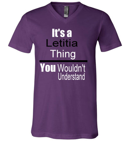 It's a Letitia Thang Unisex V-Neck T-Shirt