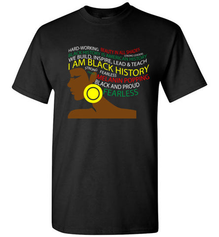 I am Black History female t-shirt